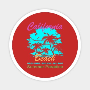 California Beach Summer Paradise Magnet